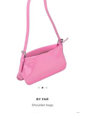 BY FAR Barbie Pink Patent Shoulder Bag